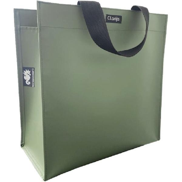 shoppertas PVC 23L matt olijf