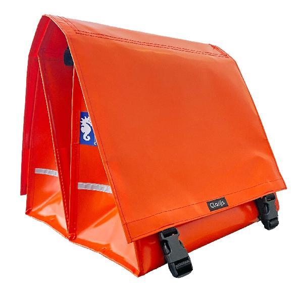 Dubbele Fietstas XL PVC 46L Oranje