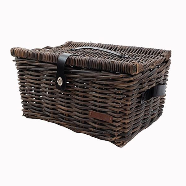 Picknickmand bakkersmand maat L, Zwart (47 x 36 x 26 cm)