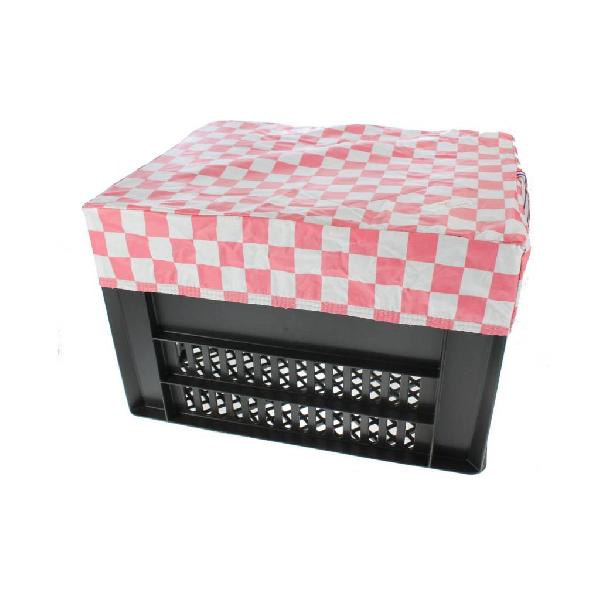 Fietskrat Hoes Kratcover Medium Pink Checkers