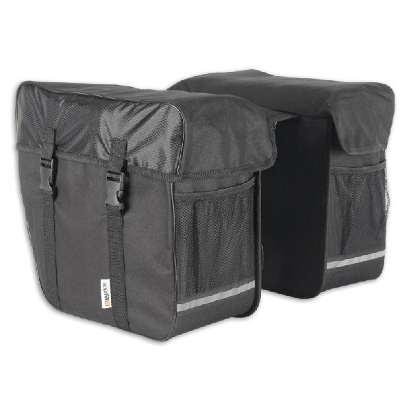 Dubbele fietstas Polyester 35L Zwart