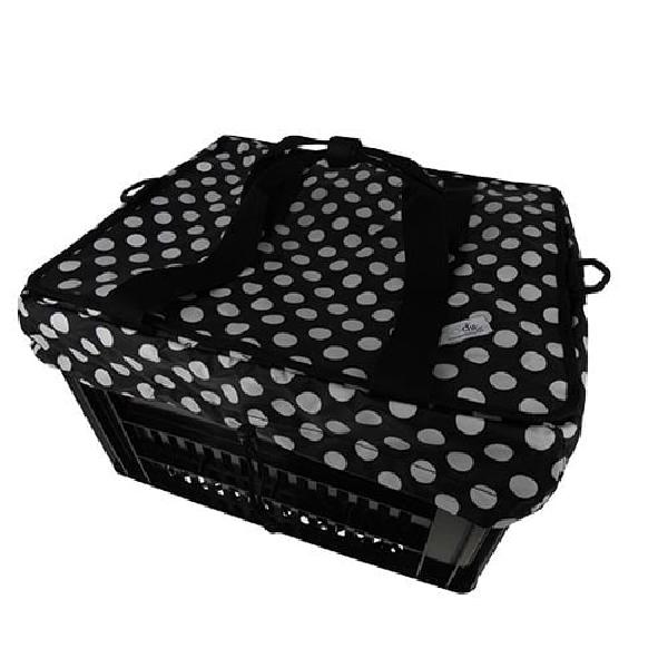 Crate Krattas White Small Dots - voor Kerri fietskrat