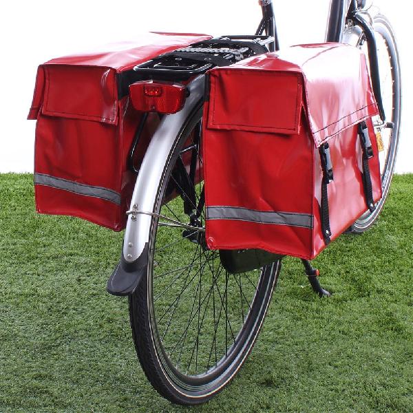 Dubbele fietstas Rood 46L