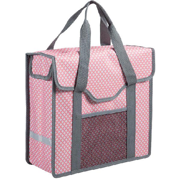 Enkele fietstas/ Shopper Klavertje Vier Rood/Roze 15L