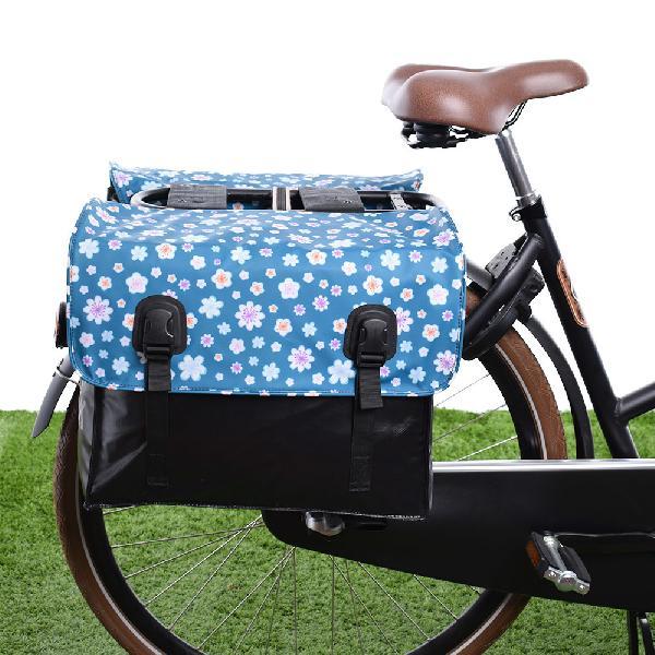 Dubbele fietstas Classic Fleur 46L