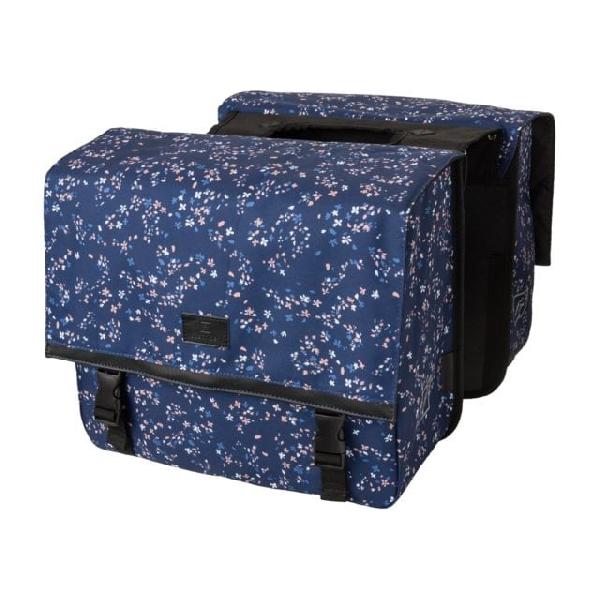 Dubbele fietstas Nara Mini Flower Blauw 33L