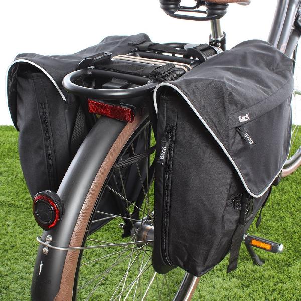 Dubbele fietstas Sporty 30L Zwart