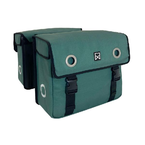 Dubbele fietstas Canvas Tas 67L Groen