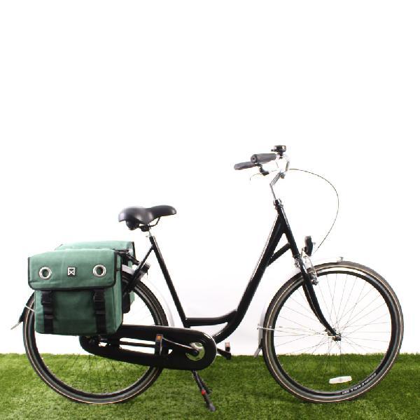 Dubbele fietstas Canvas Tas 30L Groen