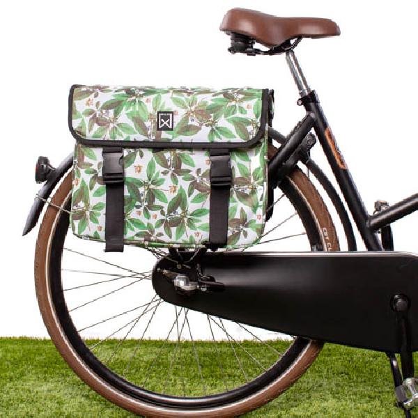 Dubbele fietstas Metropolis 34L Green Leaves