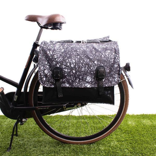 Dubbele fietstas Classic Crosshatch 46L