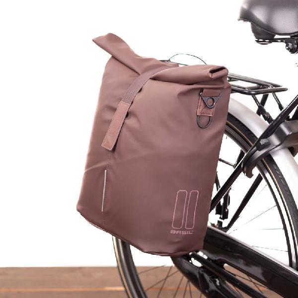 Enkele fietstas Shopper City MIK Studs 16L Bruin