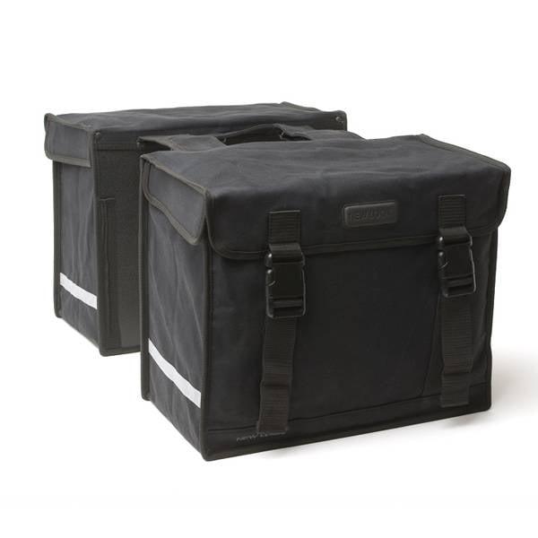 Dubbele Tas Canvas De Luxe Zwart