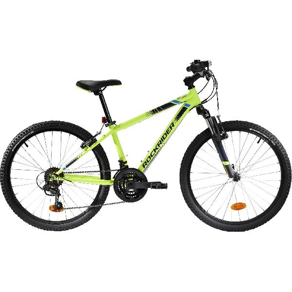 Mountainbike kind 24 inch rockrider st 500 9 -12 jaar fluogeel