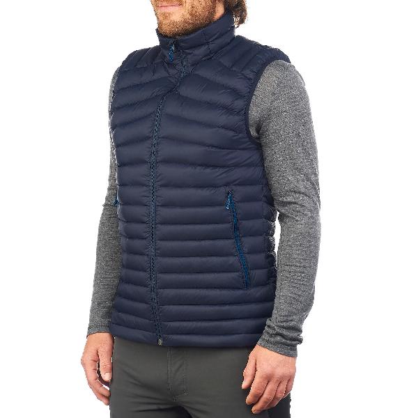 Herenbodywarmer voor bergtrekking mt100 dons