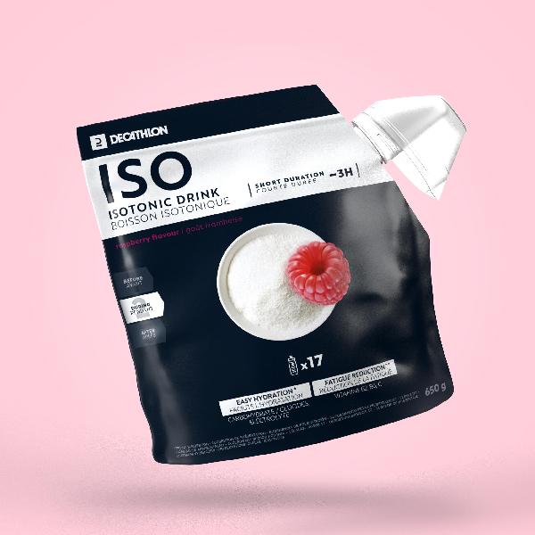 Poeder voor isotone sportdrank iso rode vruchten 650 g