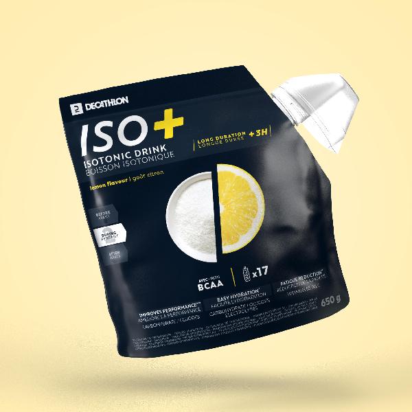 Poeder voor isotone sportdrank iso+ citroen