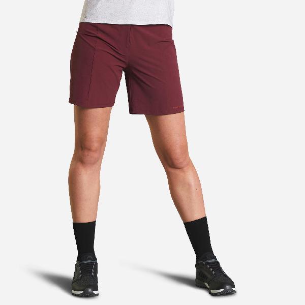 Mtb-short voor dames expl 500 bordeaux