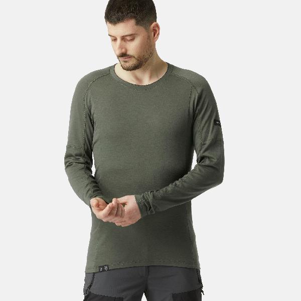 Merino shirt met lange mouwen heren mt500