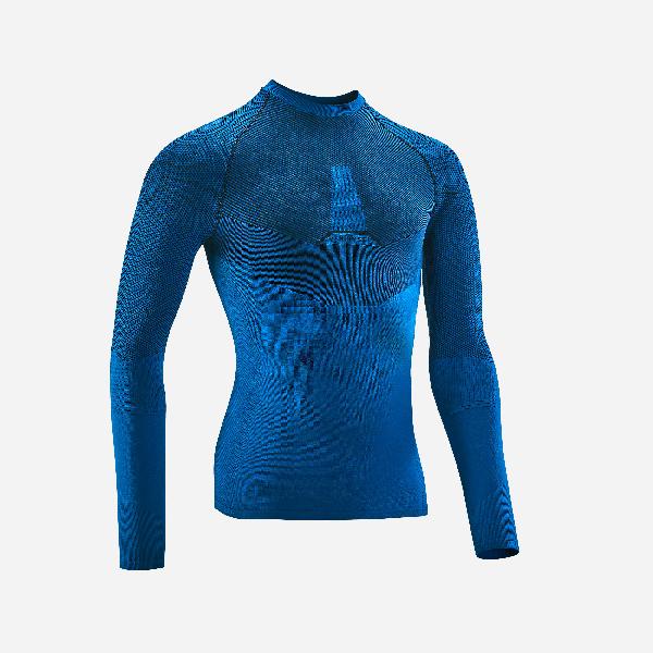 Fiets thermoshirt training electric blue