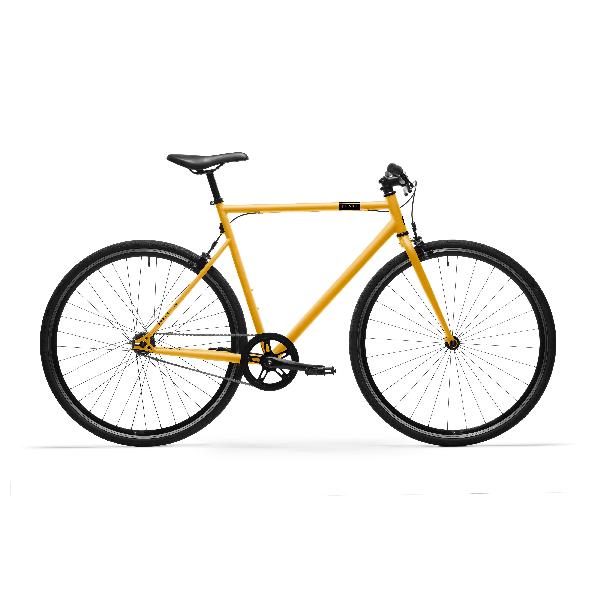 Stadsfiets single speed 500 geel