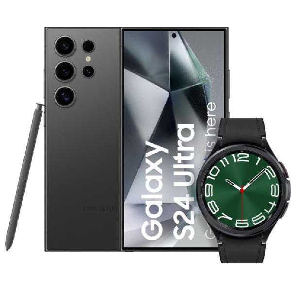 Samsung Galaxy S24 Ultra 1TB Zwart 5G + Galaxy Watch 6 Classic Zwart 47mm