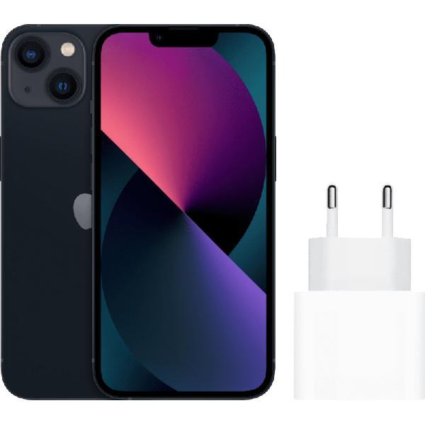 Apple iPhone 13 256GB Zwart + Apple Usb C Oplader 20W