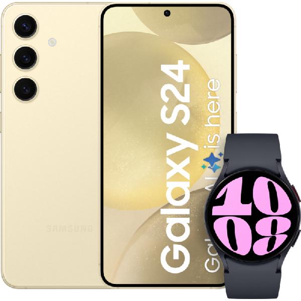 Samsung Galaxy S24 128GB Geel 5G + Galaxy Watch 6 Zwart 40mm