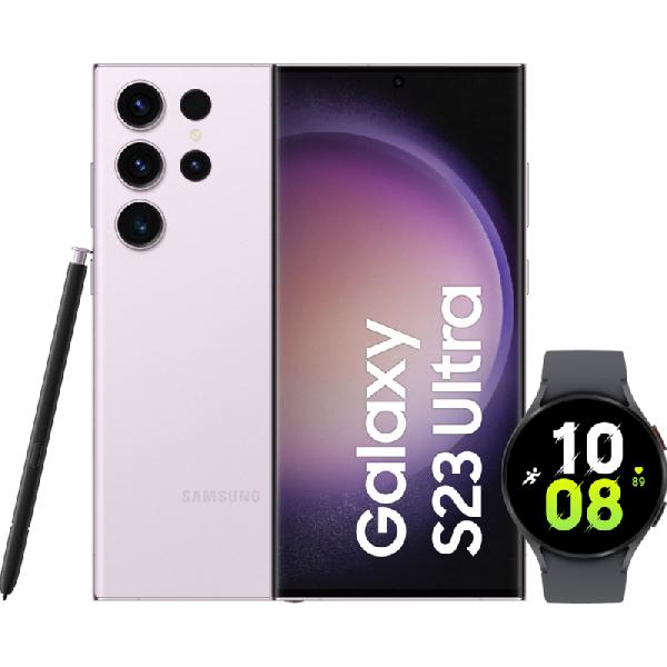 Samsung Galaxy S23 Ultra 256GB Roze 5G + Galaxy Watch5 Zwart 44mm