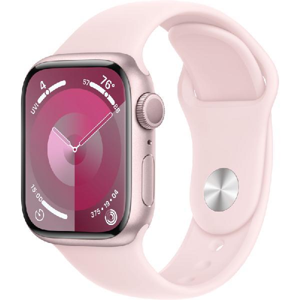 Apple Watch Series 9 41mm Roze Aluminium Sportband M/L