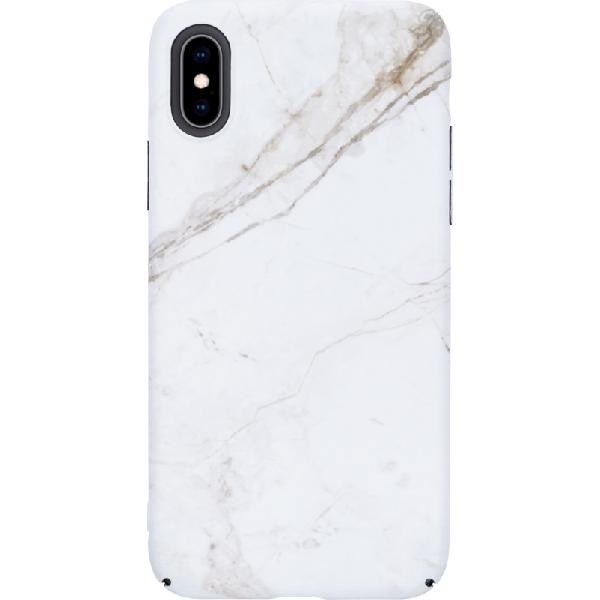 BlueBuilt White Marble Hard Case Apple iPhone Xs / X Back Cover