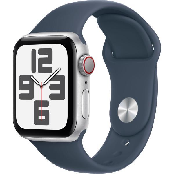 Apple Watch SE (2022) 4G 40mm Zilver Aluminium Sportband M/L