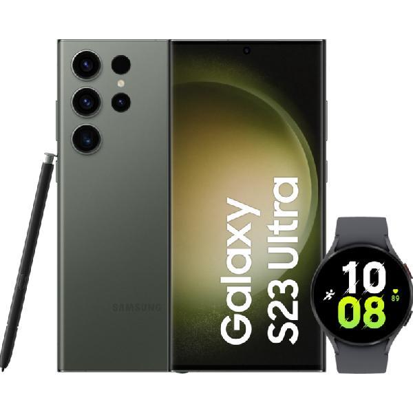 Samsung Galaxy S23 Ultra 256GB Groen 5G + Galaxy Watch5 Zwart 44mm