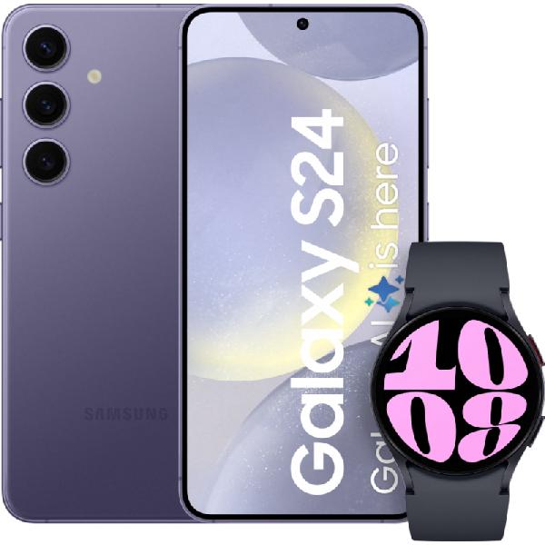 Samsung Galaxy S24 256GB Paars + Galaxy Watch 6 Zwart 40mm