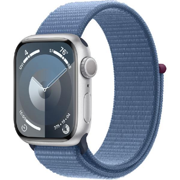 Apple Watch Series 9 41mm Zilver Aluminium Sport Loop