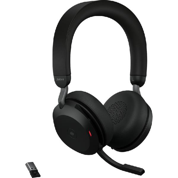 Jabra Evolve2 USB A MS TEAMS 75 Draadloze Office Headset Zwart