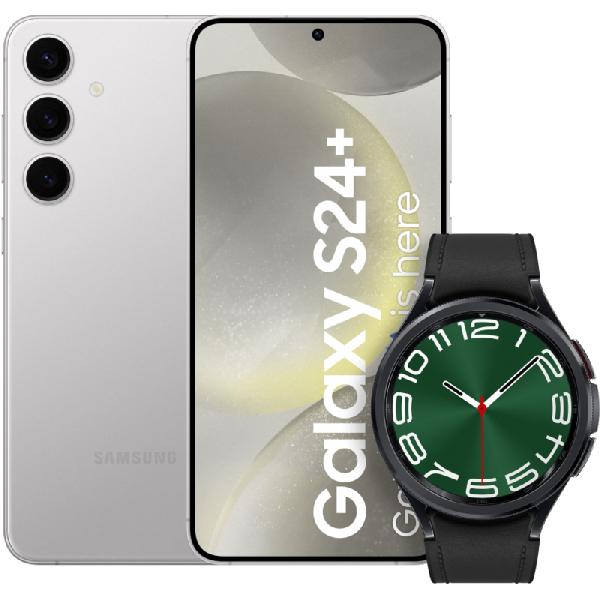 Samsung Galaxy S24 Plus 512GB Grijs 5G + Galaxy Watch 6 Classic Zwart 47mm