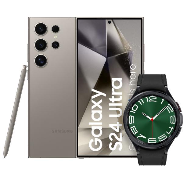 Samsung Galaxy S24 Ultra 512GB Grijs 5G + Galaxy Watch 6 Classic Zwart 47mm