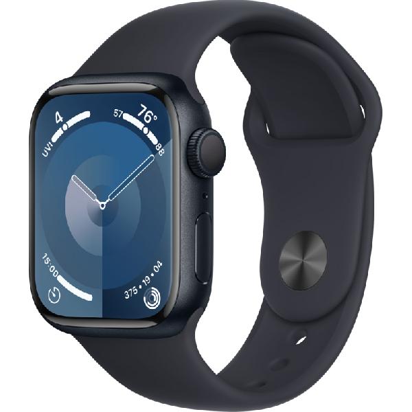 Apple Watch Series 9 41mm Midnight Aluminium Sportband S/M