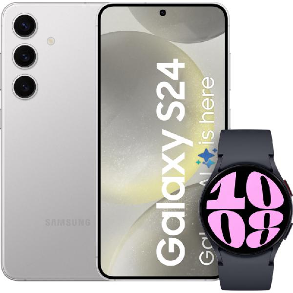 Samsung Galaxy S24 256GB Grijs + Galaxy Watch 6 Zwart 40mm