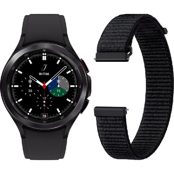 Samsung Galaxy Watch4 Classic Zwart 46mm + Samsung Nylon Bandje 20mm Zwart