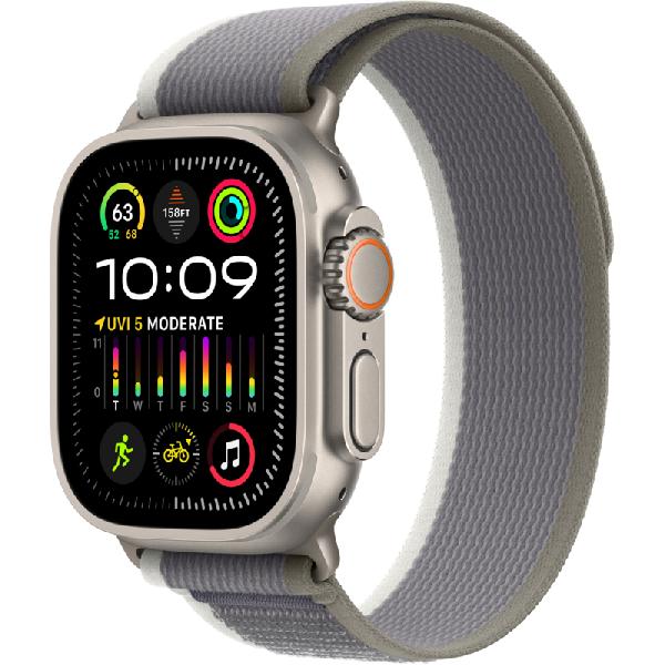 Apple Watch Ultra 2 4G 49mm Trail Band Groen/Grijs M/L