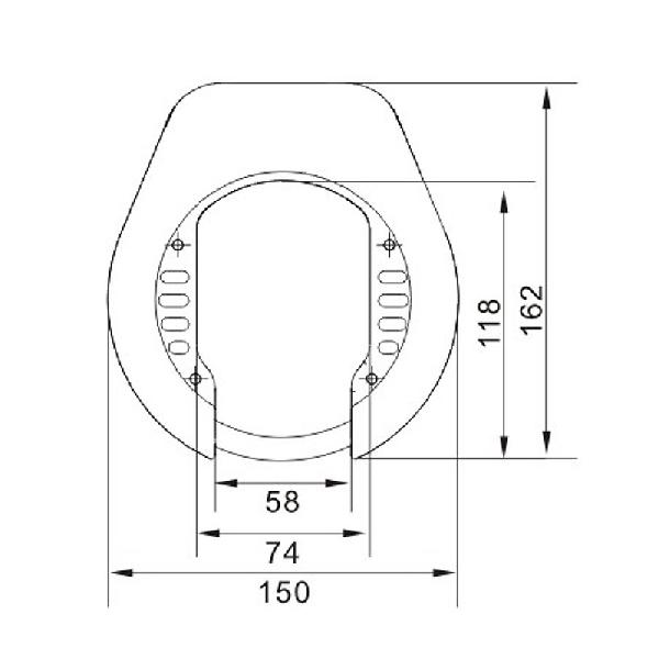 Lynx Lazo model block xxl ringslot art-2 plug-in voor ketting