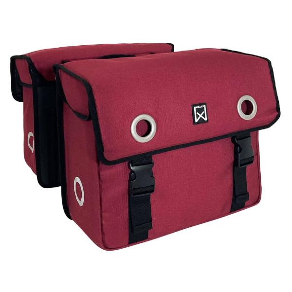 Willex Fietstassen 30 L canvas rood