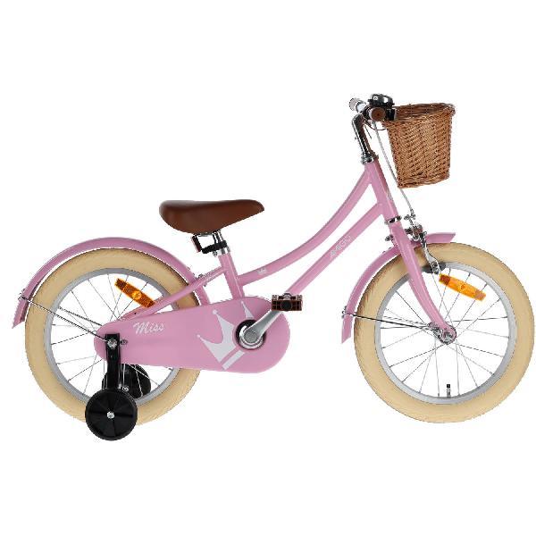 AMIGO Meisjesfiets Miss 16 Inch 21 cm Meisjes Terugtraprem Roze