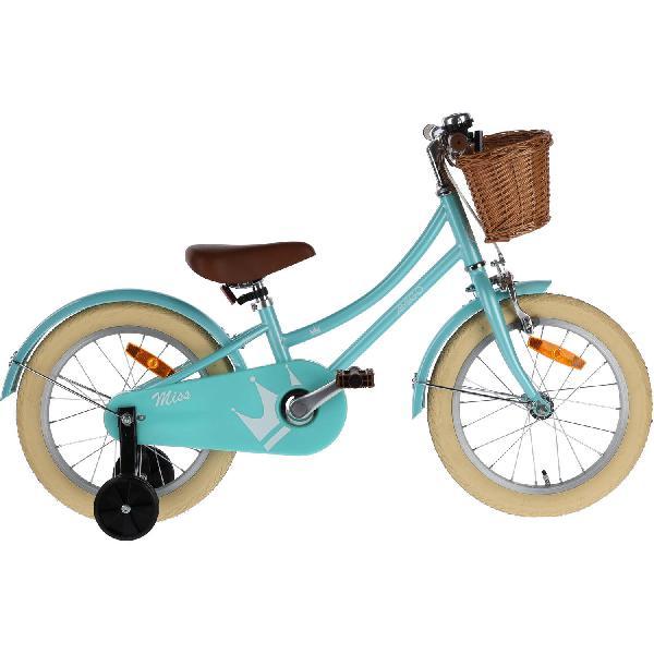 AMIGO Meisjesfiets Miss 16 Inch 21 cm Meisjes Terugtraprem Turquoise