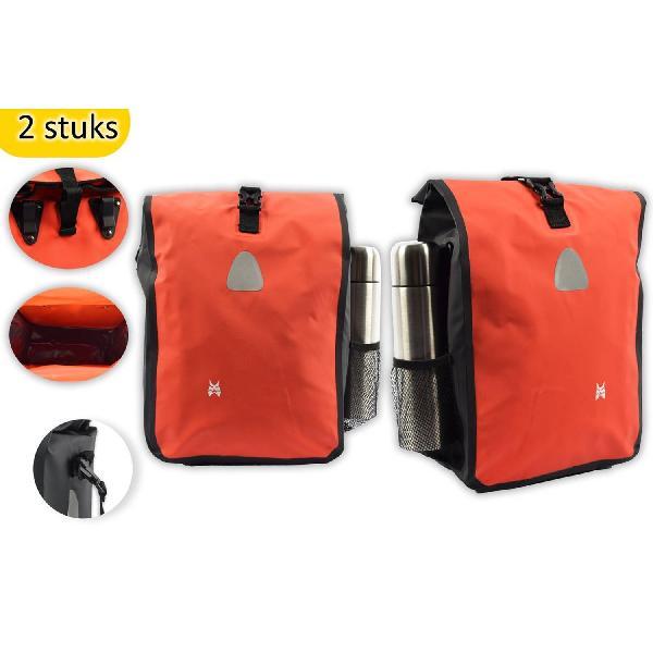 Enkele fiets tas 16 liter fietstas 2 stuks met inhoud van 16 Liter afmeting 27x 14 x 49cm -Let op fietstas enkel 16