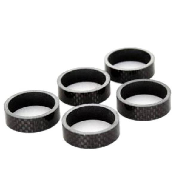 KGS spacers 1-1/8 inch 10 mm carbon zwart 5 stuks