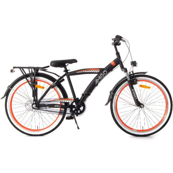 AMIGO Jongensfiets Roady 24 Inch 38,5 cm Jongens 3V Terugtraprem Zwart/Oranje