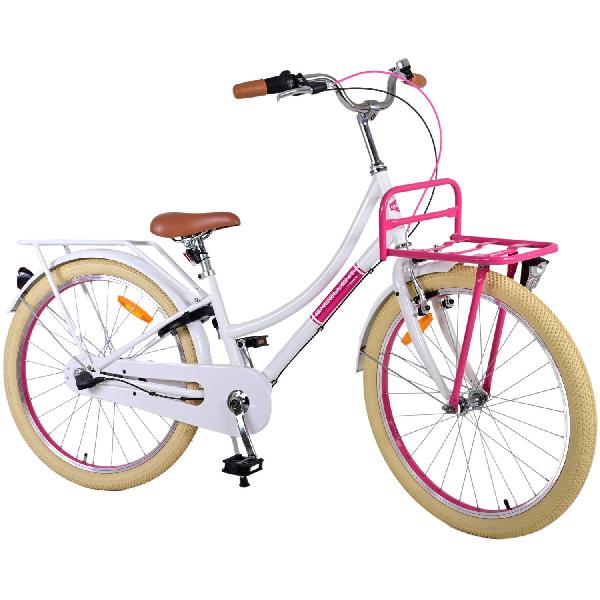 Volare Excellent Kinderfiets - Meisjes - 24 inch - Wit - 3 Versnellingen